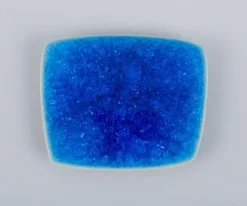 Pamono Brooches in Glazed Stoneware in Blue and Green Shades from Ole Bjørn Krüger, 1960s, Set of 7