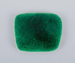 Pamono Brooches in Glazed Stoneware in Blue and Green Shades from Ole Bjørn Krüger, 1960s, Set of 7
