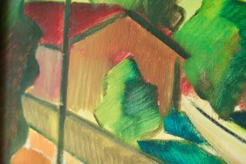 Pamono Bror Göransson, Neighbourhood, 1960s, Oil on Canvas, Framed> Mid-Century