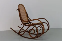Pamono Brown Bentwood Rocking Chair, 1950s> Rocking Chairs