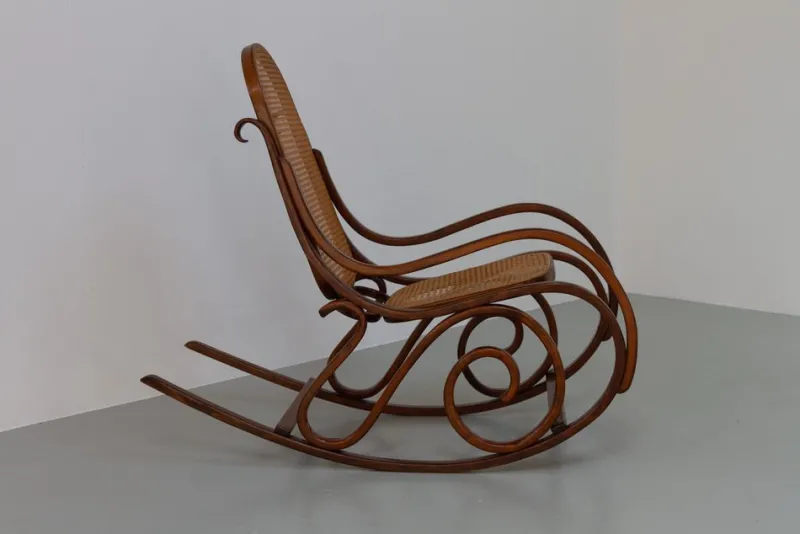 Pamono Brown Bentwood Rocking Chair, 1950s> Rocking Chairs