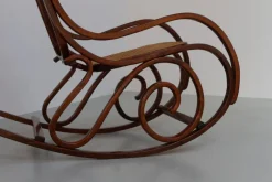Pamono Brown Bentwood Rocking Chair, 1950s><noscript><img width=