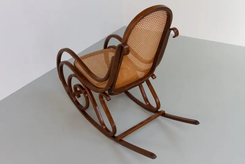 Pamono Brown Bentwood Rocking Chair, 1950s> Rocking Chairs