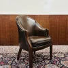 Pamono Brown Chesterfield Tub Office Chair> Office Chairs