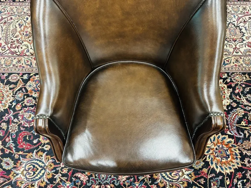 Pamono Brown Chesterfield Tub Office Chair> Office Chairs