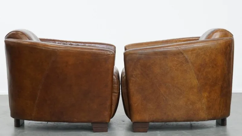 Pamono Brown Cowhide Aviator Armchairs, Set of 2> Lounge Chairs & Armchairs