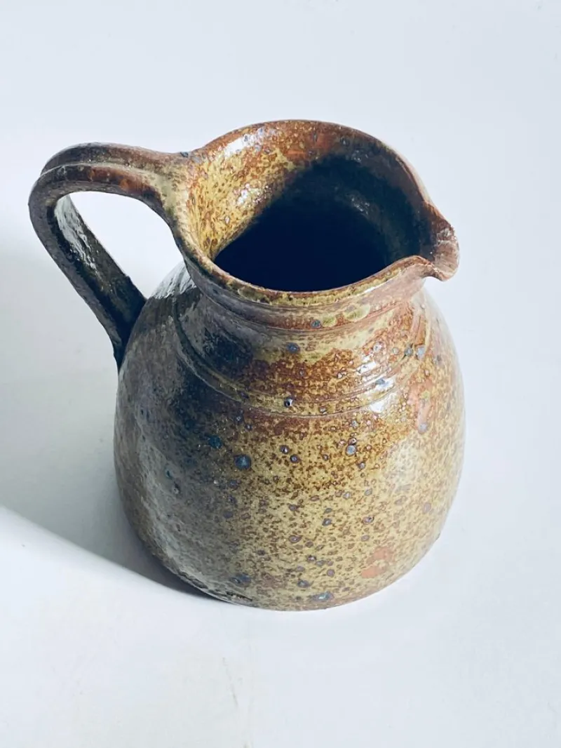 Pamono Brown Pitcher in Stoneware Ceramic, France, 1960s> Bottles, Carafes & Jugs