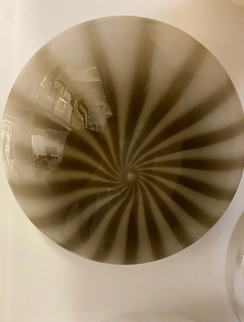Pamono Brown Reeds on White Murano Glass Wall Sconce by Simoeng> Wall Lights & Sconces