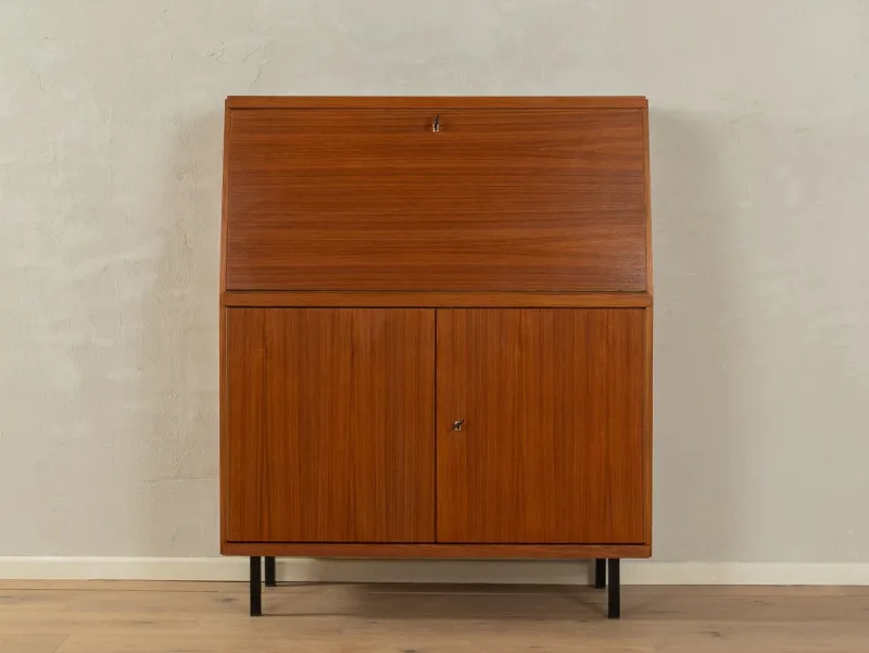 Online Pamono Brown Teak Secretary, 1960s
