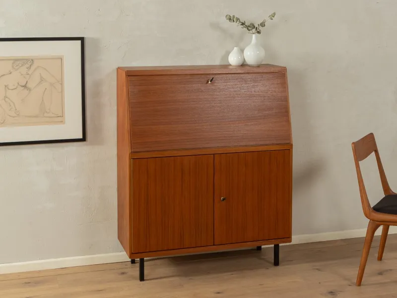 Online Pamono Brown Teak Secretary, 1960s