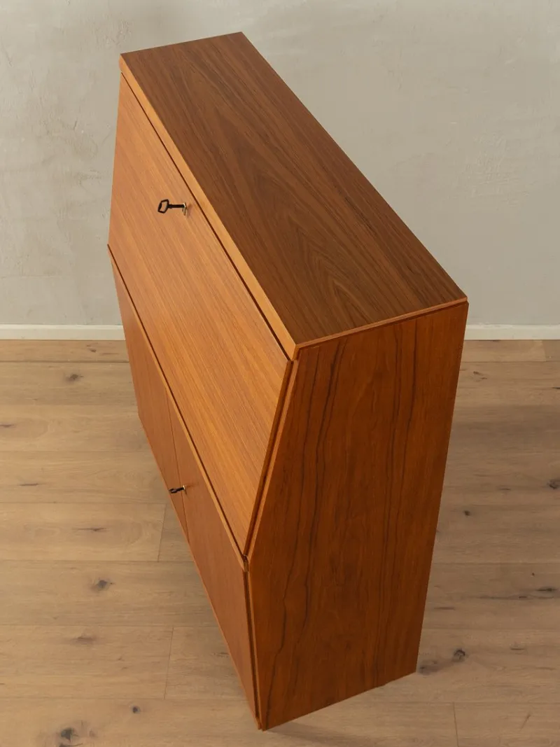 Online Pamono Brown Teak Secretary, 1960s