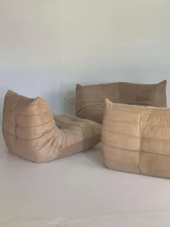 Online Pamono Brown Togo Sofas from Ligne Roset, Set of 3