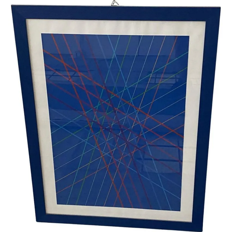 New Pamono Bruno Munari, Composition, 1980, Multiple Print on Paper, Framed