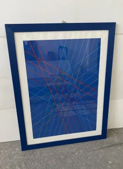 New Pamono Bruno Munari, Composition, 1980, Multiple Print on Paper, Framed