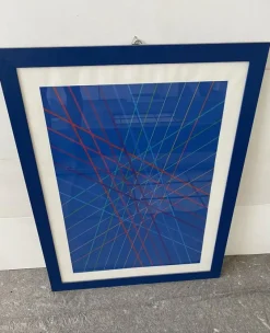 New Pamono Bruno Munari, Composition, 1980, Multiple Print on Paper, Framed