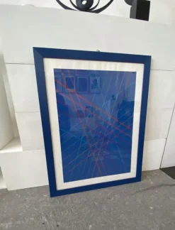 New Pamono Bruno Munari, Composition, 1980, Multiple Print on Paper, Framed