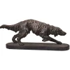 Hot Pamono Bruno Tornati, Dog Sculpture, 1900s, Silver Plated Metal