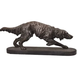 Hot Pamono Bruno Tornati, Dog Sculpture, 1900s, Silver Plated Metal