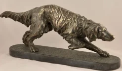 Hot Pamono Bruno Tornati, Dog Sculpture, 1900s, Silver Plated Metal