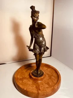 Pamono Bruno Zach, Art Deco Flapper Girl, 1920s, Bronze> Art Deco