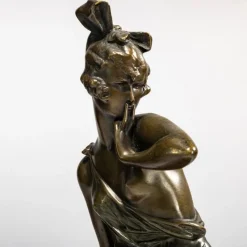 Pamono Bruno Zach, Art Deco Flapper Girl, 1920s, Bronze> Art Deco