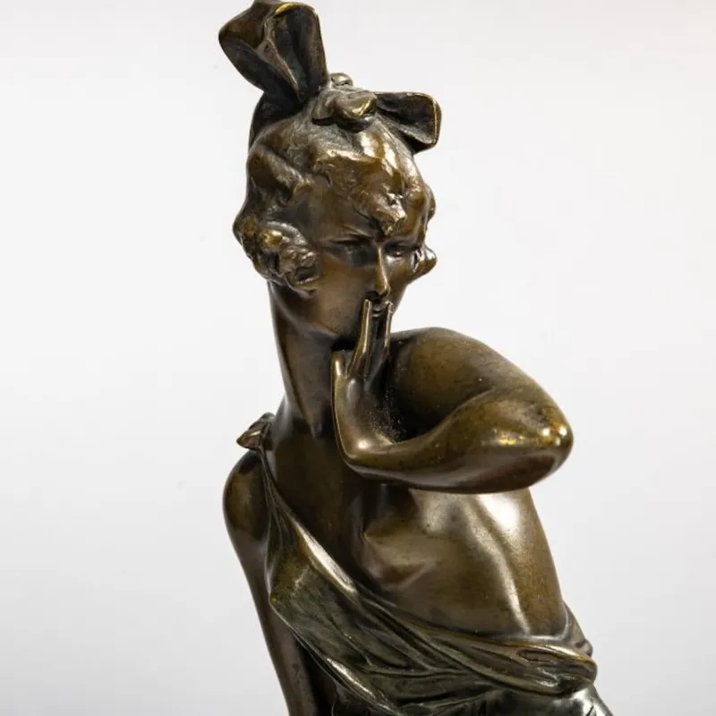 Pamono Bruno Zach, Art Deco Flapper Girl, 1920s, Bronze> Art Deco