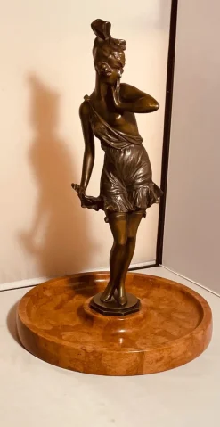 Pamono Bruno Zach, Art Deco Flapper Girl, 1920s, Bronze><noscript><img width=
