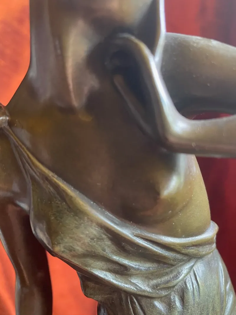 Pamono Bruno Zach, Art Deco Flapper Girl, 1920s, Bronze> Art Deco