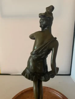 Pamono Bruno Zach, Art Deco Flapper Girl, 1920s, Bronze><noscript><img width=