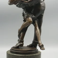 Pamono Bruno Zach, The Kiss, Patinated Bronze Sculpture><noscript><img width=