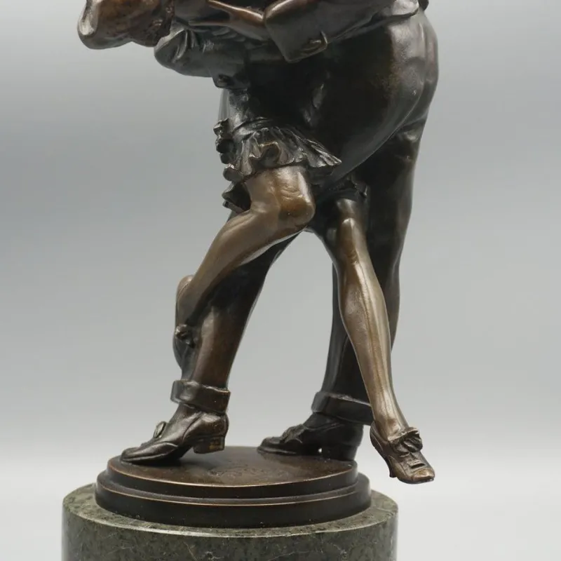 Pamono Bruno Zach, The Kiss, Patinated Bronze Sculpture> Art Deco