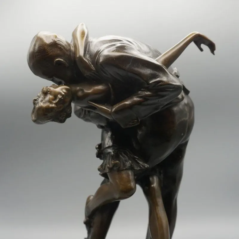 Pamono Bruno Zach, The Kiss, Patinated Bronze Sculpture> Art Deco