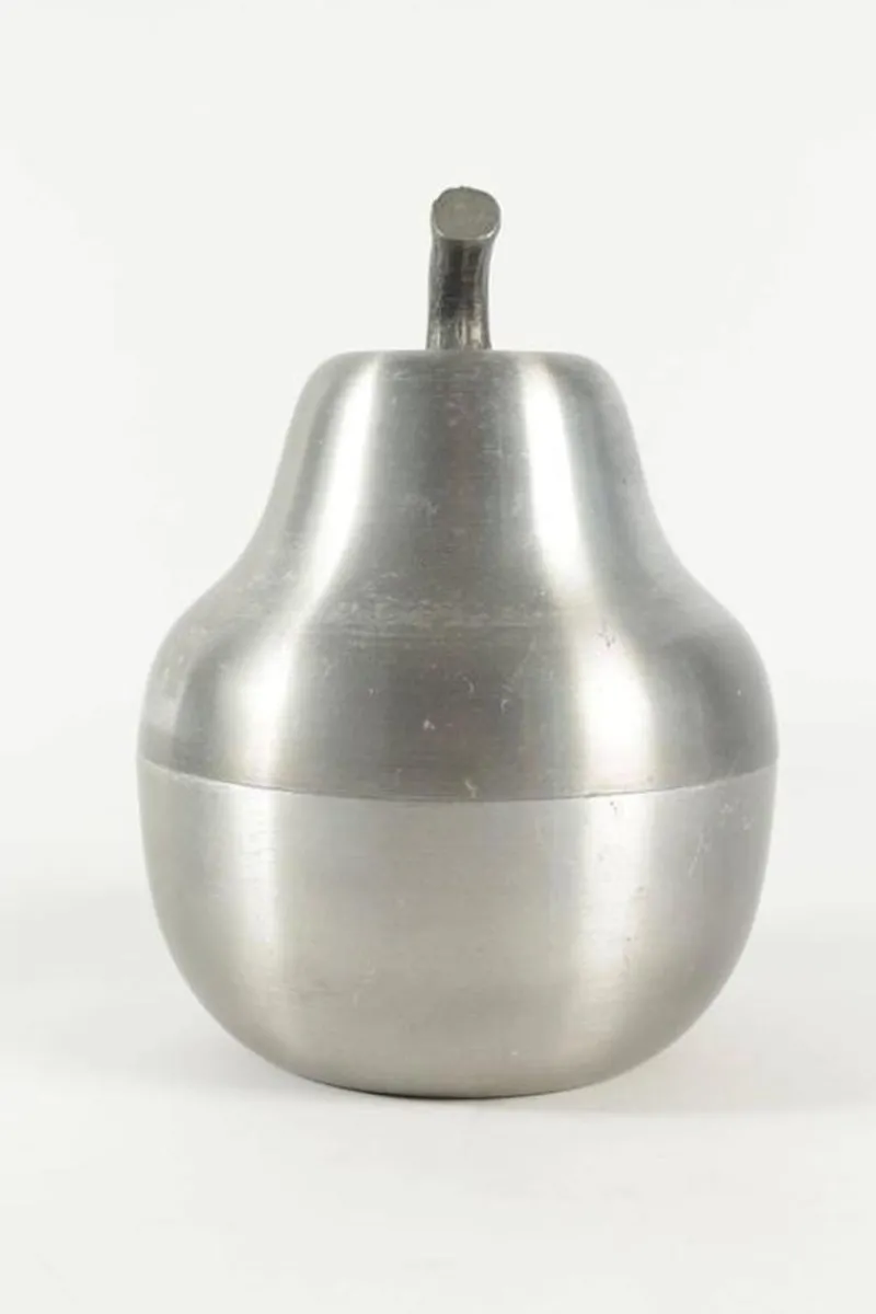 Pamono Brushed Aluminum Pear-Shaped Ice Bucket, 1970s> Ice Buckets & Wine Coolers