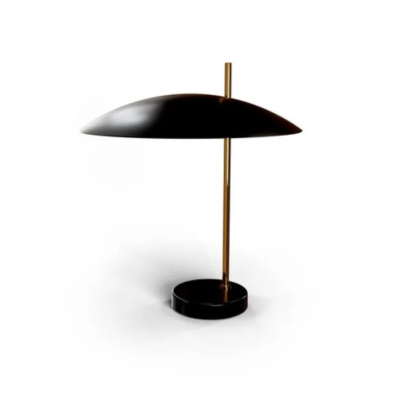 New Pamono Brushed Brass 1013 Table Lamp by Pierre Disderot