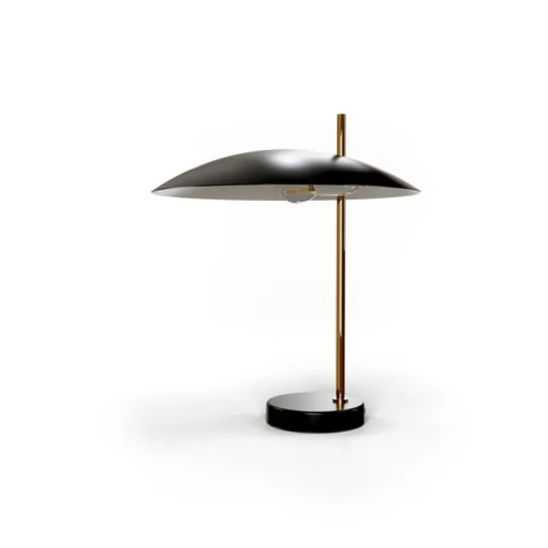 New Pamono Brushed Brass 1013 Table Lamp by Pierre Disderot