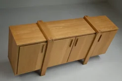 Pamono Brustalist Oak Sideboard, Belgium, 1990s><noscript><img width=