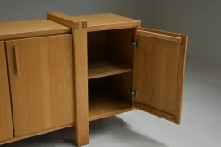 Pamono Brustalist Oak Sideboard, Belgium, 1990s><noscript><img width=