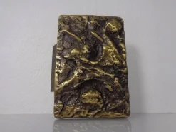 Outlet Pamono Brutalist Alpan Bronze Door Handle, 1960s