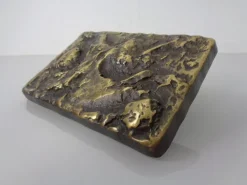 Outlet Pamono Brutalist Alpan Bronze Door Handle, 1960s