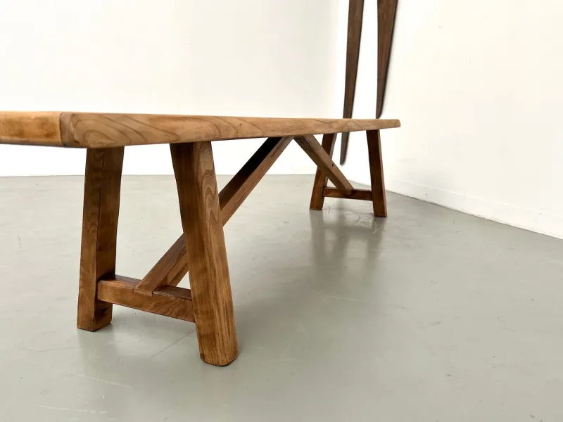 Pamono Brutalist Bench with Yellow Pop Seat, 1960s> Benches