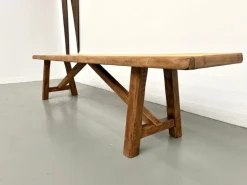 Pamono Brutalist Bench with Yellow Pop Seat, 1960s><noscript><img width=