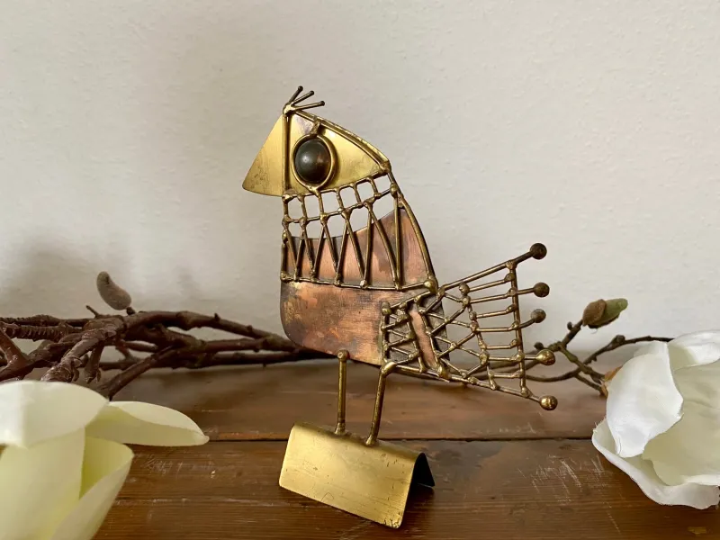 Pamono Brutalist Bird Sculpture by Jarc, France, 1970s> Mid-Century