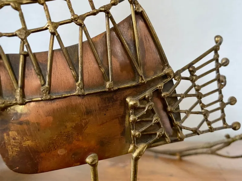 Pamono Brutalist Bird Sculpture by Jarc, France, 1970s> Mid-Century