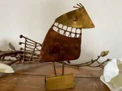 Pamono Brutalist Bird Sculpture by Jarc, France, 1970s><noscript><img width=