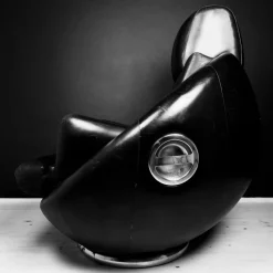 Best Pamono Brutalist Black Armchair from Boris Krstulović, Yugoslavia, Croatia, 1970s