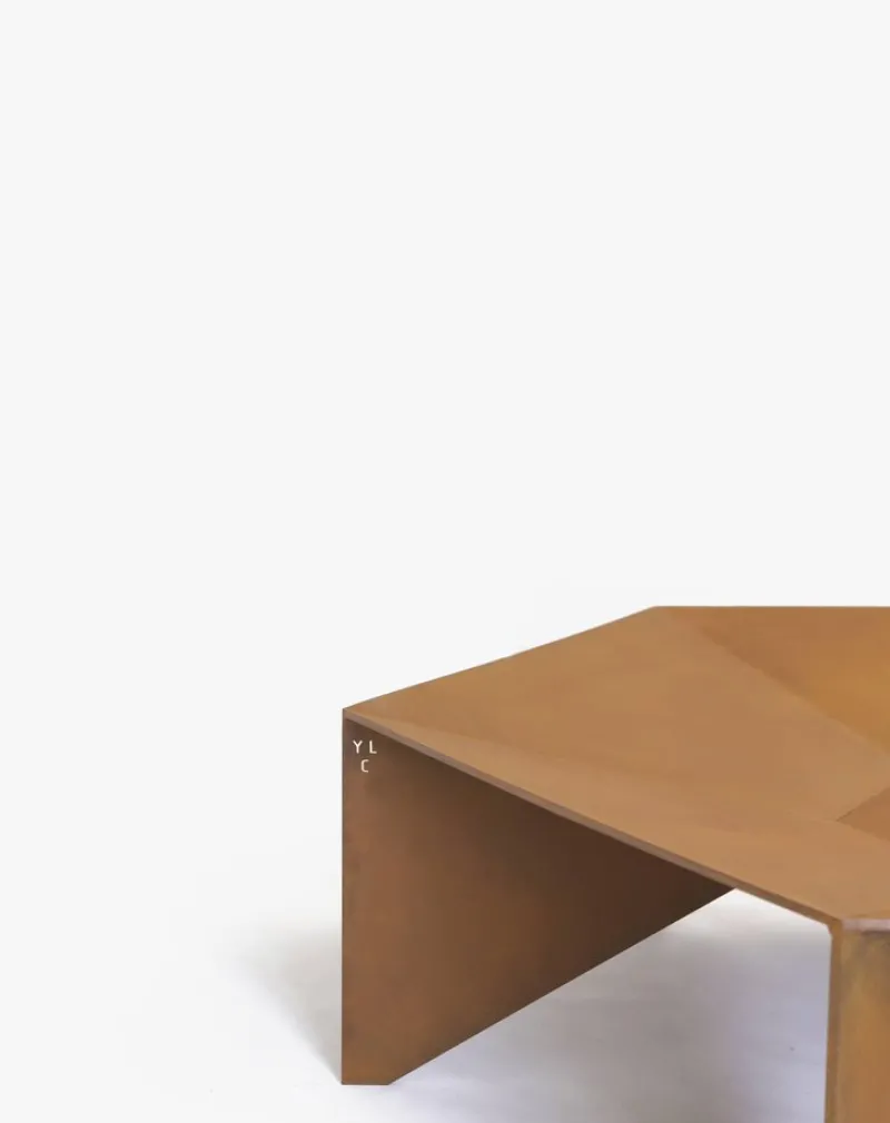 Pamono Brutalist Brasero N°2 Fire Bowl with Benches by Yoan Claveau de Lima for Les Choses Edition, Set of 7> Tables|Garden Tables