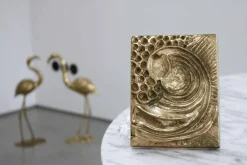 Pamono Brutalist Brass Front Door Handle in the style of Paul Evans, 1960s> Architectural Elements