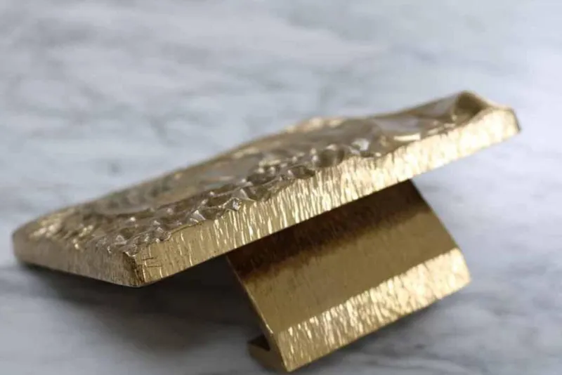 Pamono Brutalist Brass Front Door Handle in the style of Paul Evans, 1960s> Architectural Elements