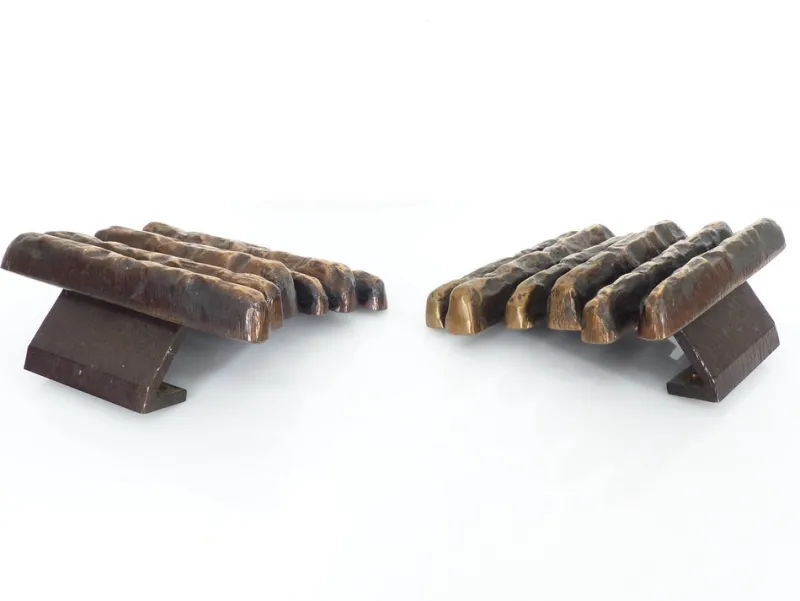 Hot Pamono Brutalist Bronze Door Handles from Alpan, Germany, 1970s, Set of 2