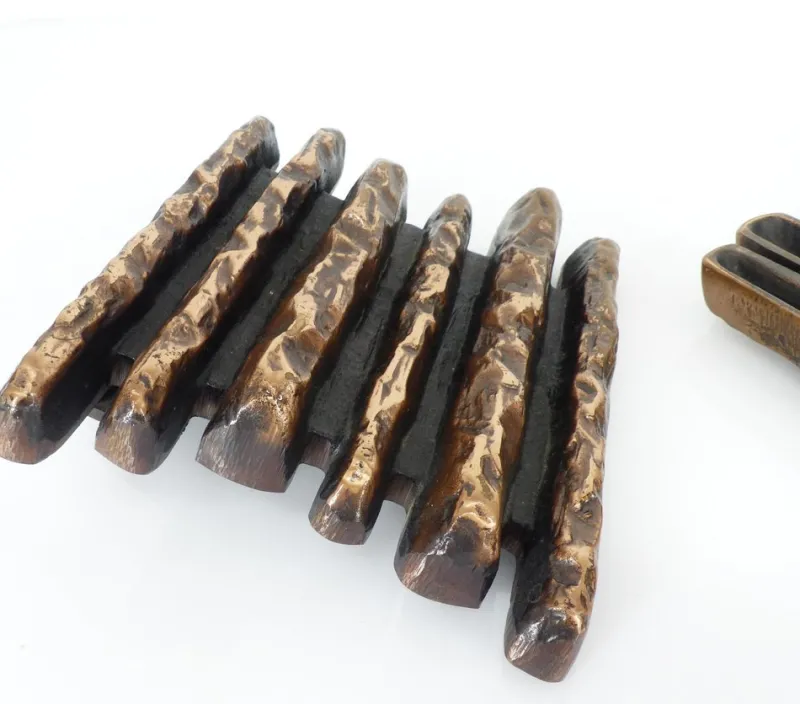 Hot Pamono Brutalist Bronze Door Handles from Alpan, Germany, 1970s, Set of 2